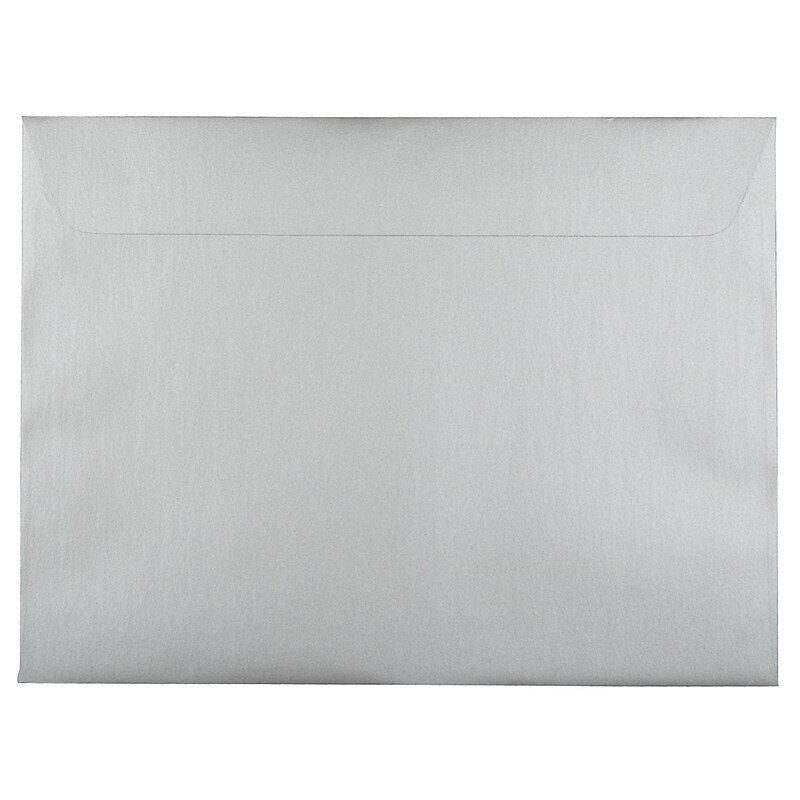 JAM Paper 9 x 12 Metallic Booklet Envelopes, Stardream Silver, 25/Pack (85818) image 1