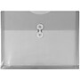 JAM Paper® Plastic Envelopes with Button and String Tie Closure, Letter Booklet, 9.75 x 13, Smoke Gray, 12/Pack (218B1SM)~#|#~sp137085790_sc7