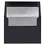 JAM Paper A7 Foil Lined Invitation Envelopes, 5.25 x 7.25, Black Linen with Silver Foil, Bulk 1000/Carton (03243688B)~#|#~sp137085792_sc7