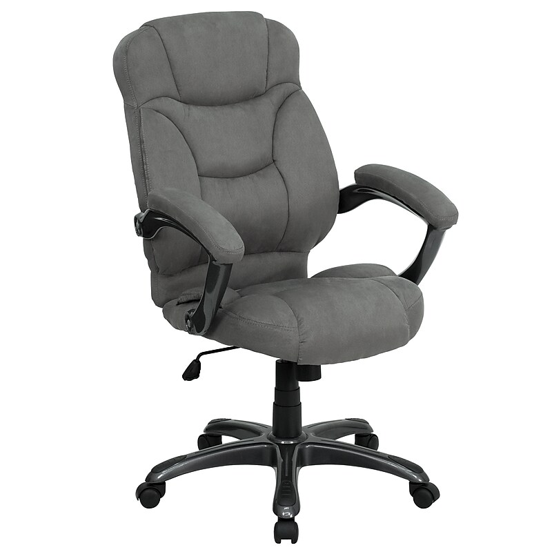 Flash Furniture Jessie Ergonomic Microfiber Swivel High Back Executive Office Chair, Gray (GO725GY) image 1