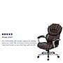 Flash Furniture Stella Ergonomic LeatherSoft Swivel High Back Executive Office Chair, Brown (GO901BN)~#|#~sp137085875_sc7