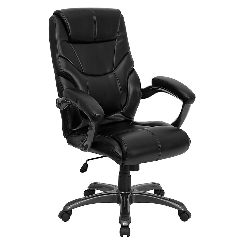 Flash Furniture Greer Ergonomic LeatherSoft Swivel High Back Executive Office Chair, Black (GO724HBKLEA) image 1