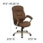 Flash Furniture Jessie Ergonomic Microfiber Swivel High Back Executive Office Chair, Brown (GO725BN)~#|#~sp137085963_sc7