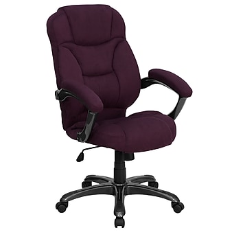 Flash Furniture Jessie Ergonomic Microfiber Swivel High Back Executive Office Chair, Grape (GO725GRPE)
