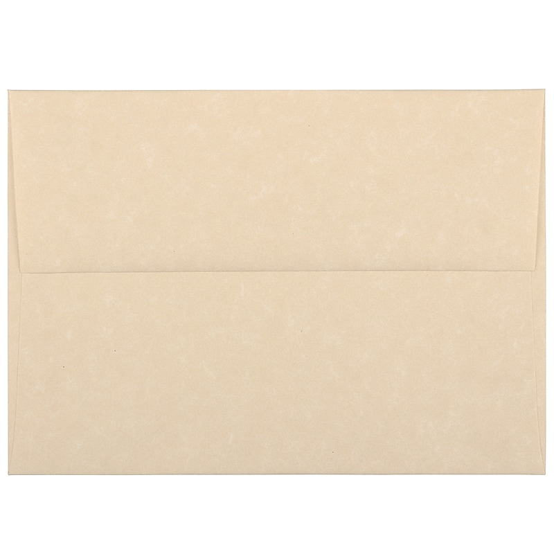JAM Paper A6 Parchment Invitation Envelopes, 4.75 x 6.5, Brown Recycled, 50/Pack (35220I) image 1