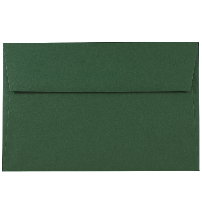 JAM Paper A9 Invitation Envelopes, 5.75 x 8.75, Dark Green, 50/Pack (157459i) image 1