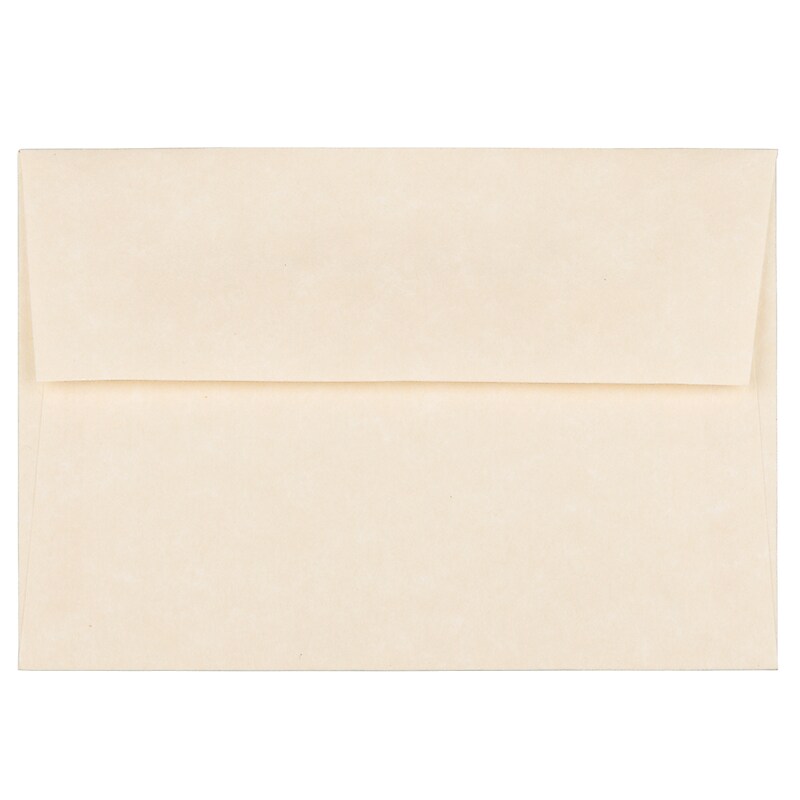 JAM Paper 4Bar A1 Parchment Invitation Envelopes, 3.625 x 5.125, Natural Recycled, 25/Pack (900795107) image 1