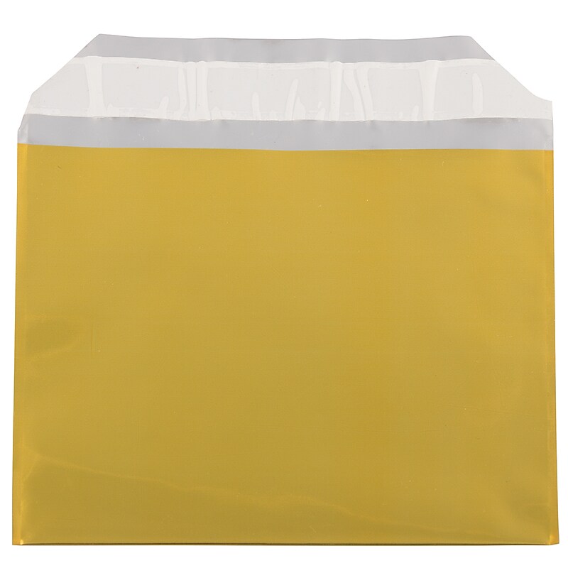 JAM Paper 5 x 6.125 Booklet Foil Envelopes with Self-Adhesive Closure, Gold, 100/Pack (01323266B) image 1
