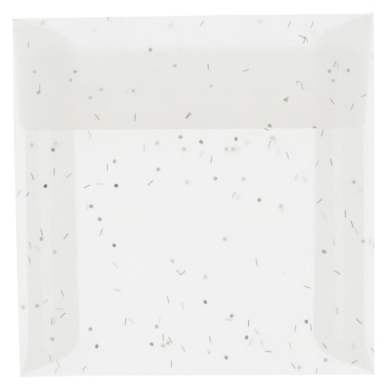 JAM Paper 6.5 x 6.5 Square Translucent Vellum Invitation Envelopes, Heavy Metal, 25/Pack (1592109) image 1