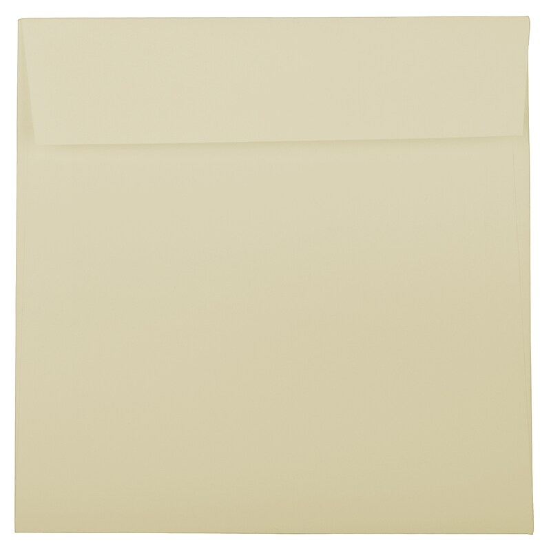 JAM Paper 8.5 x 8.5 Square Strathmore Invitation Envelopes, Ivory Wove, 25/Pack (191284) image 1