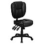 Flash Furniture Caroline Armless Ergonomic LeatherSoft Swivel Mid-Back Multifunction Task Office Chair, Black (GO930FBKLEA)~#|#~sp137086051_sc7