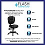 Flash Furniture Caroline Armless Ergonomic LeatherSoft Swivel Mid-Back Multifunction Task Office Chair, Black (GO930FBKLEA)~#|#~sp137086056_sc7