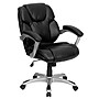 Flash Furniture Heather Ergonomic LeatherSoft Swivel Mid-Back Executive Office Chair, Black (GO931HMIDBK)~#|#~sp137086069_sc7