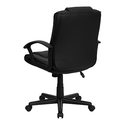 Flash Furniture Lindon LeatherSoft Swivel Mid-Back Task Office Chair - Thumbnail 4