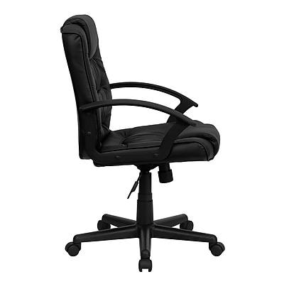 Flash Furniture Lindon LeatherSoft Swivel Mid-Back Task Office Chair - Thumbnail 2
