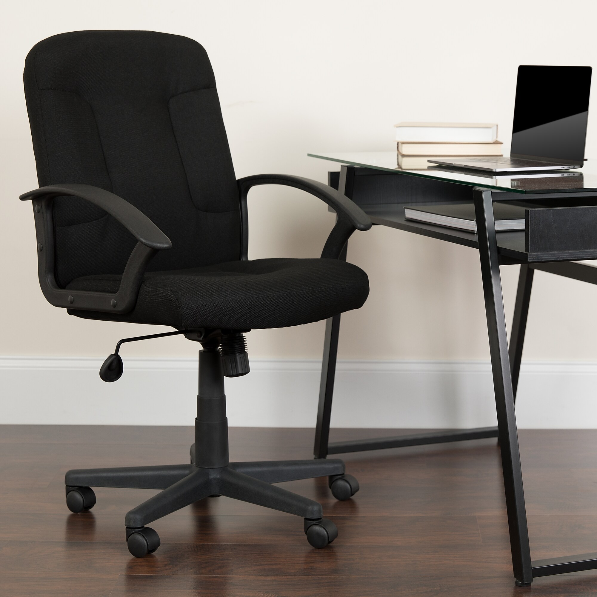 Flash Furniture Garver Fabric Swivel Executive Chair, Black (GOST6BKFAB) Sansujyuku sansujyuku.com