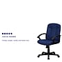 Flash Furniture Garver Fabric Swivel Mid-Back Executive Office Chair, Navy (GOST6NVYFAB)~#|#~sp137086195_sc7