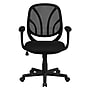 Flash Furniture Y-GO Office Ergonomic Mesh Swivel Mid-Back Task Office Chair, Black (GOWY05A)~#|#~sp137086201_sc7