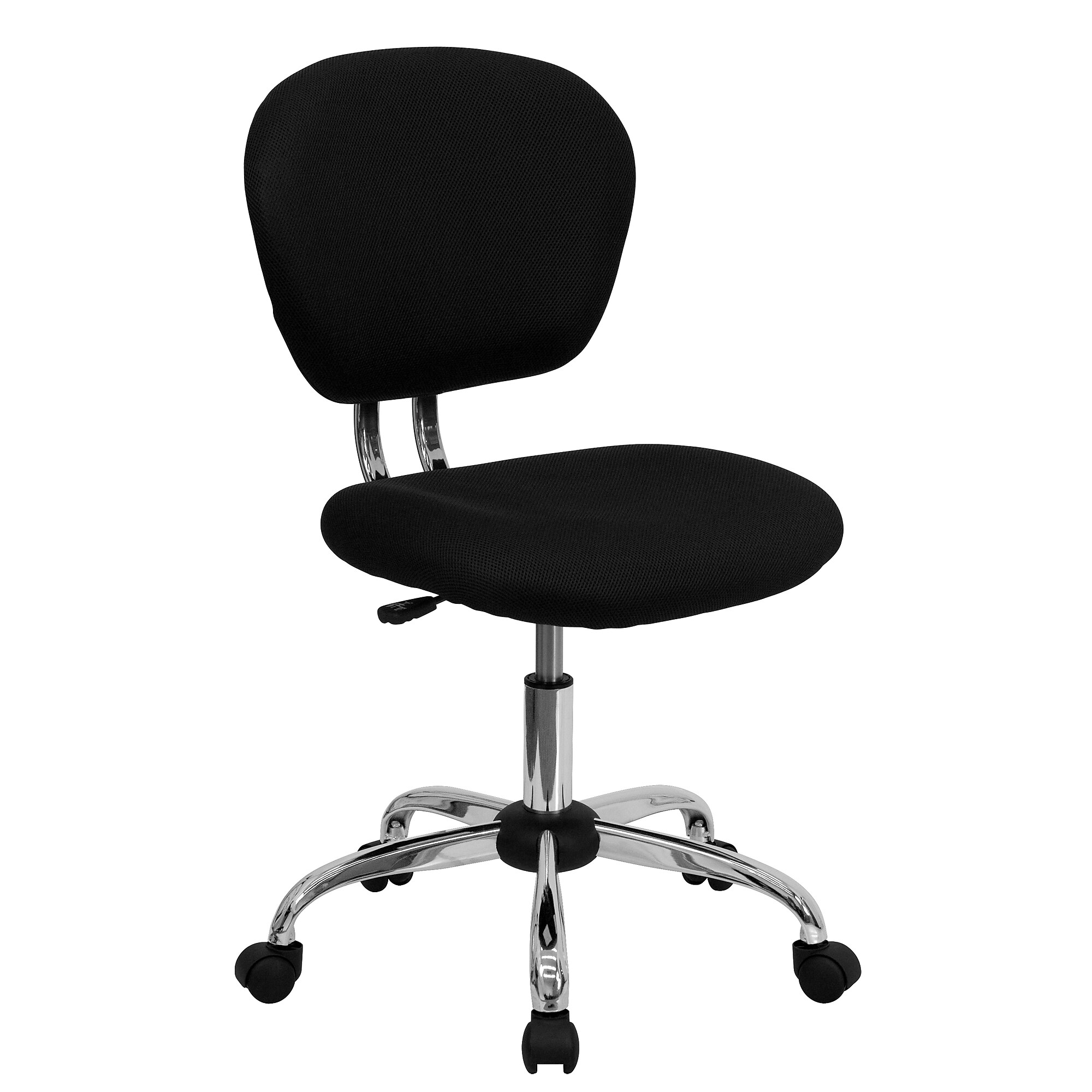 Flash Furniture Beverly Armless Ergonomic Mesh Swivel Mid-Back Padded Task Office Chair, Black (H2376FBK) Sansujyuku sansujyuku.com