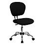 Flash Furniture Beverly Armless Ergonomic Mesh Swivel Mid-Back Padded Task Office Chair, Black (H2376FBK)~#|#~sp137086251_sc7