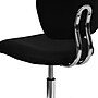 Flash Furniture Beverly Armless Ergonomic Mesh Swivel Mid-Back Padded Task Office Chair, Black (H2376FBK)~#|#~sp137086263_sc7
