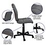 Flash Furniture Clayton Armless Vinyl Swivel Task Chair, Gray (GO16911GY)~#|#~sp137086962_sc7