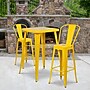 Flash Furniture Commercial Grade 30" High Yellow Metal Indoor-Outdoor Barstool with Removable Back, 4 Pack (4CH3132030GBYL)~#|#~sp137087263_sc7