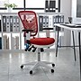 Flash Furniture Nicholas Ergonomic Mesh Swivel Mid-Back Multifunction Executive Office Chair, Red/White Frame (HL0001WHRED)~#|#~sp137087271_sc7
