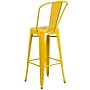 Flash Furniture Commercial Grade 30" High Yellow Metal Indoor-Outdoor Barstool with Removable Back, 4 Pack (4CH3132030GBYL)~#|#~sp137087277_sc7
