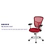 Flash Furniture Nicholas Ergonomic Mesh Swivel Mid-Back Multifunction Executive Office Chair, Red/White Frame (HL0001WHRED)~#|#~sp137087278_sc7