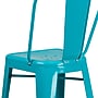 Flash Furniture Commercial Grade 30" High Crystal Teal-Blue Metal Indoor-Outdoor Barstool with Back, 4 Pack (4ET353430CB)~#|#~sp137087306_sc7