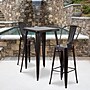 Flash Furniture 30" High Black-Antique Gold Metal Indoor-Outdoor Barstool with Removable Back, 4 Pack (4CH3132030GBBQ)~#|#~sp137087324_sc7