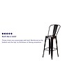 Flash Furniture 30" High Black-Antique Gold Metal Indoor-Outdoor Barstool with Removable Back, 4 Pack (4CH3132030GBBQ)~#|#~sp137087330_sc7