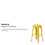 Flash Furniture Commercial Grade 30" High Backless Yellow Metal Indoor-Outdoor Barstool with Square Seat, 4 Pack (4CH3132030YL)~#|#~sp137087419_sc7