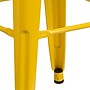 Flash Furniture Commercial Grade 30" High Backless Yellow Metal Indoor-Outdoor Barstool with Square Seat, 4 Pack (4CH3132030YL)~#|#~sp137087526_sc7