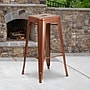 Flash Furniture Commercial Grade 30" High Backless Copper Indoor-Outdoor Barstool, 4 Pack (4ETBT350330POC)~#|#~sp137087655_sc7