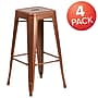 Flash Furniture Commercial Grade 30" High Backless Copper Indoor-Outdoor Barstool, 4 Pack (4ETBT350330POC)~#|#~sp137087656_sc7