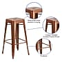 Flash Furniture Commercial Grade 30" High Backless Copper Indoor-Outdoor Barstool, 4 Pack (4ETBT350330POC)~#|#~sp137087659_sc7