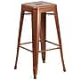 Flash Furniture Commercial Grade 30" High Backless Copper Indoor-Outdoor Barstool, 4 Pack (4ETBT350330POC)~#|#~sp137087663_sc7
