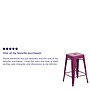 Flash Furniture Commercial Grade 24" High Backless Purple Indoor-Outdoor Counter Height Stool, 4 Pack (4ETBT350324PUR)~#|#~sp137087682_sc7