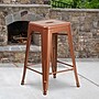 Flash Furniture Commercial Grade 24" High Backless Copper Indoor-Outdoor Counter Height Stool, 4 Pack (4ETBT350324POC)~#|#~sp137087805_sc7