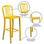Flash Furniture Commercial Grade 30" High Yellow Metal Indoor-Outdoor Barstool with Vertical Slat Back, 2 Pack (2CH6120030YL)~#|#~sp137087824_sc7