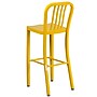 Flash Furniture Commercial Grade 30" High Yellow Metal Indoor-Outdoor Barstool with Vertical Slat Back, 2 Pack (2CH6120030YL)~#|#~sp137087829_sc7