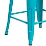 Flash Furniture Commercial Grade 24" High Backless Crystal Teal-Blue Indoor-Outdoor Counter Height Stool, 4 Pack (4ETBT350324CB)~#|#~sp137088038_sc7
