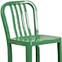 Flash Furniture Commercial Grade 30" High Green Metal Indoor-Outdoor Barstool with Vertical Slat Back, 2 Pack (2CH6120030GN)~#|#~sp137088040_sc7