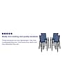 Flash Furniture Brazos Series Navy Stackable Outdoor Barstools with Flex Comfort Material and Metal Frame, 4 Pack (4JJ092HNV)~#|#~sp137088105_sc7