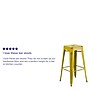 Flash Furniture Commercial Grade 30" High Backless Distressed Yellow Metal Indoor-Outdoor Barstool, 4 Pack (4ETBT350330YL)~#|#~sp137088306_sc7