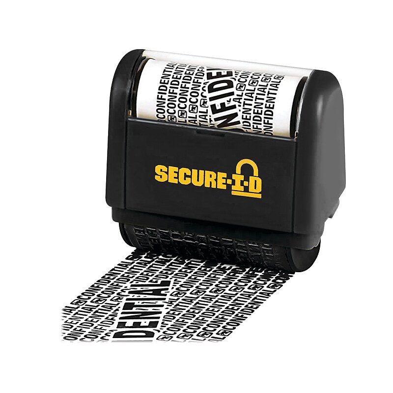 Cosco Secure I-D Roller Stamp, "Confidential", Black Ink (035673) image 1