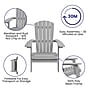 Flash Furniture Charlestown All-Weather Poly Resin Indoor/Outdoor Folding Adirondack Chair, Gray (JJC14505GY)~#|#~sp137088933_sc7