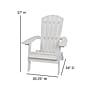 Flash Furniture Charlestown All-Weather Poly Resin Indoor/Outdoor Folding Adirondack Chair, White (JJC14505WH)~#|#~sp137089336_sc7